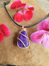 Load image into Gallery viewer, Purple howlite pendant necklace
