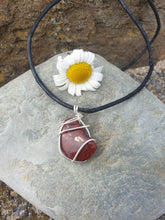 Load image into Gallery viewer, Mahogany Jasper Sterling Silver Pendant Necklace
