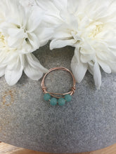 Load image into Gallery viewer, Amazonite copper ring
