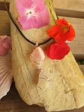 Load image into Gallery viewer, Pink opal &amp; snow quartz pendant necklace
