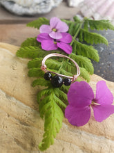 Load image into Gallery viewer, Black obsidian Anxiety ring
