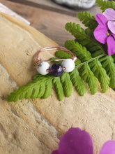 Load image into Gallery viewer, Amethyst &amp; Howlite Anxiety Ring
