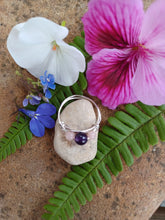 Load image into Gallery viewer, Pink Opal &amp; Amethyst Sterling silver anxiety ring
