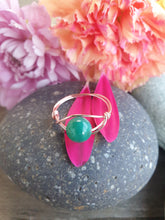 Load image into Gallery viewer, Green Agate Anxiety Ring
